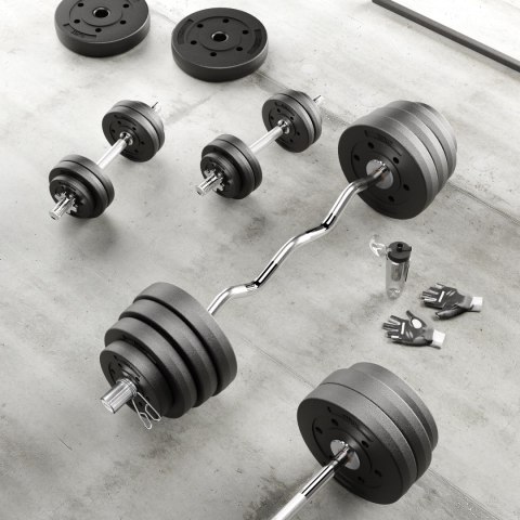 Obciążenie bitumiczne olimpijskie zestaw 4x5kg, otwór 51mm , REBEL ACTIVE