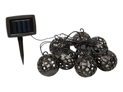 70-290# Girlanda solarna ogrodowa kule 8 led ciepły gs-01