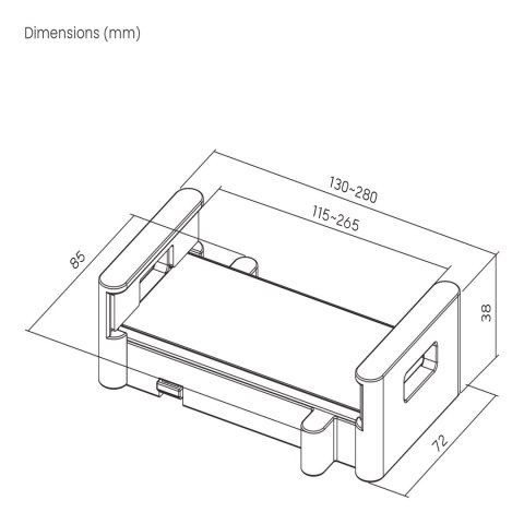 Uchwyt na tablet do uchwytów VESA Maclean, uniwersalny, pasuje do tabletów 4.7"-15", MC-991
