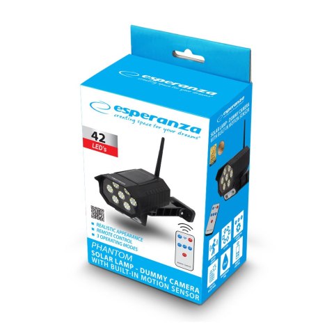 ECA103 Esperanza lampa solarna atrapa kamery monitoringu phantom