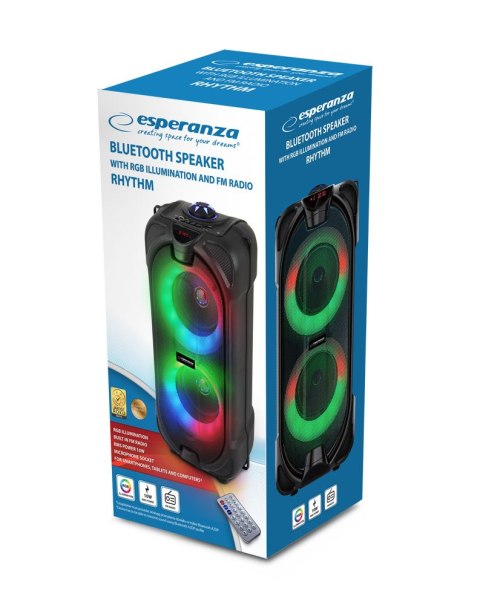 EP157 Esperanza głośnik bt fm led rgb rythm
