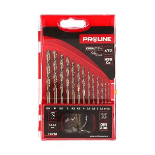 Wiertła do metalu hssco din338 szlif.13szt(1.5-6.5mm)proline