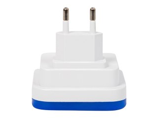 44-287# Lampka nocna led z czujnikiem zmierzchu kwadratowa niebieska