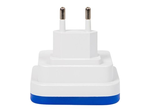44-287# Lampka nocna led z czujnikiem zmierzchu kwadratowa niebieska