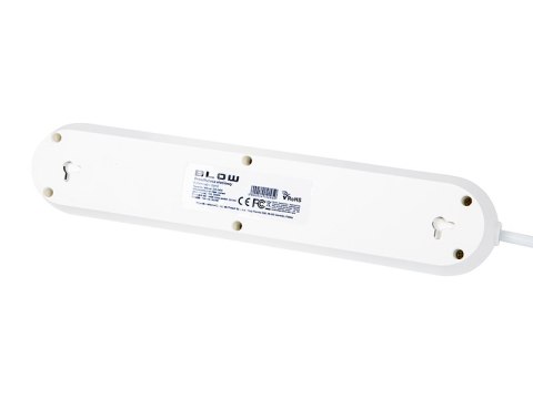 98-223# Przedłużacz sieciowy ps-420 4-gniazda 3xusb 2m biały 2x1mm
