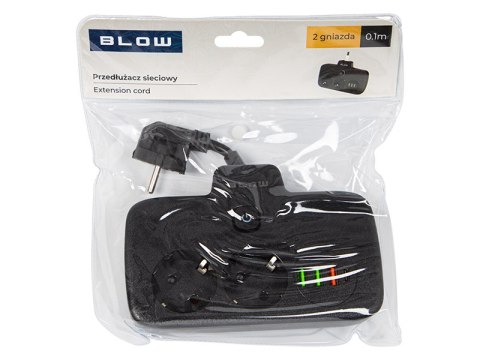 98-233# Rozgałęźnik ps-310u 3-gniazda 3xusb 0.1m czarny 2x1mm przedłużacz