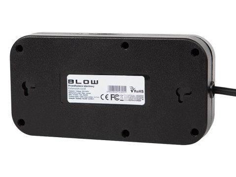 98-234# Przedłużacz sieciowy ps-330s 3-gniazda 4xusb 1xusb-c 3m czarny 3x1mm