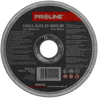 Tarcze do cięcia stali kwas.t41,125x1.2x22a60s proline 10szt