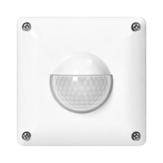 Czujnik ruchu, 2 i 3 żyłowy, 190 st. IP65, 500W, zasięg max. 20m, do puszki, biały