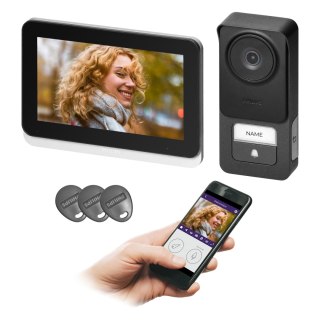 Philips WelcomeEye Connect 3, zestaw wideodomofonowy, 2-żyłowy, 7", Wi-Fi, ekran dotykowy, 3K, RFID