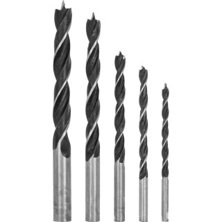 Wiertła do drewna kpl. szt.5 (4-10mm) w etui
