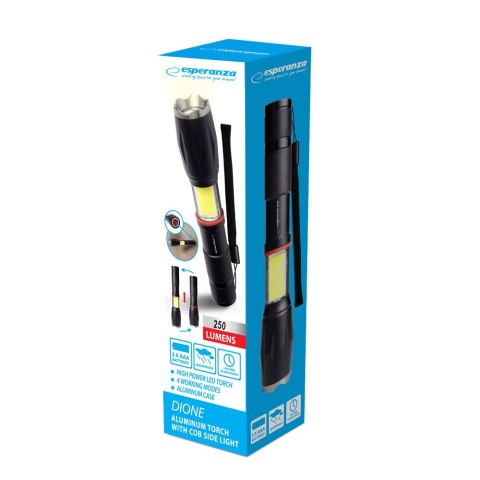 EOT070 Esperanza latarka led z reflektorem bocznym cob dione