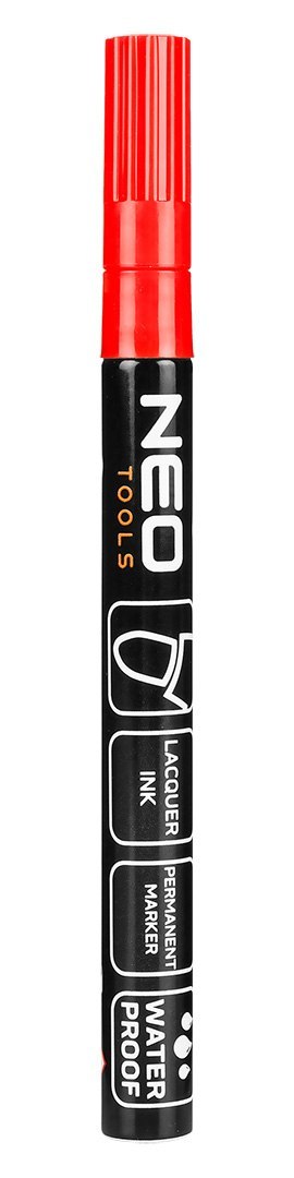 Marker budowlany, 4 kolory, permanentny, wodoodporny, lakierowy, aluminiowy, 4 szt
