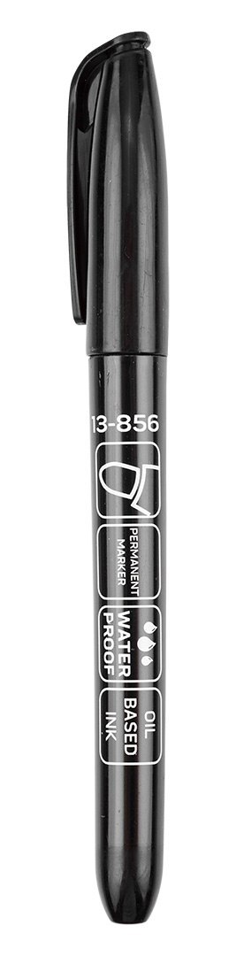 Marker budowlany, czarny, permanentny, wodoodporny, olejowy, 4 szt