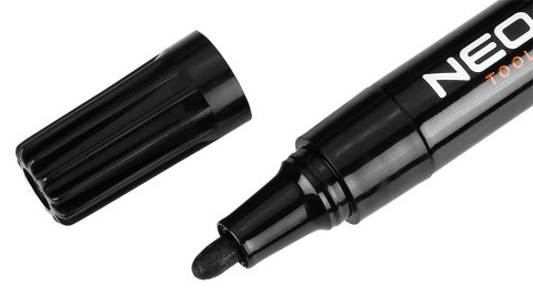 Marker budowlany gruby, czarny, permanentny, wodoodporny, lakierowy, aluminiowy, 4 szt