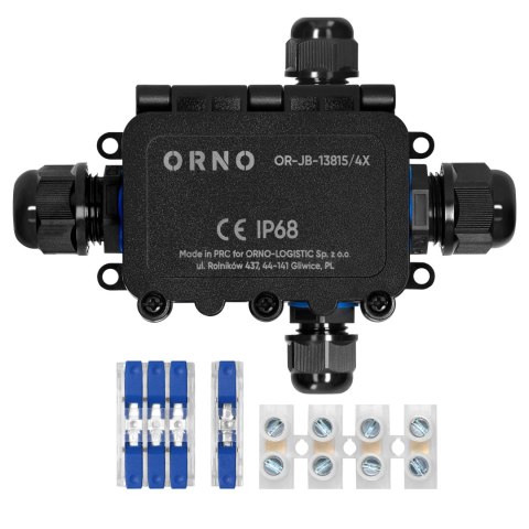 Puszka n/t HD IP68, 0,5-6,0mm? ,2 dławnice M20, 2 dławnice M16, układ X