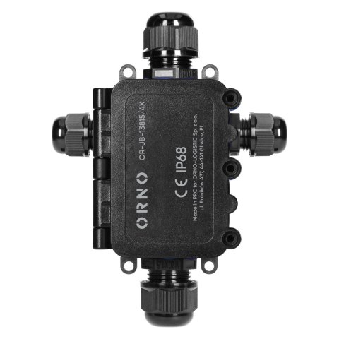 Puszka n/t HD IP68, 0,5-6,0mm? ,2 dławnice M20, 2 dławnice M16, układ X