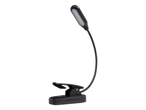 44-162# Lampka biurkowa led lb-18 z klipsem czarna"