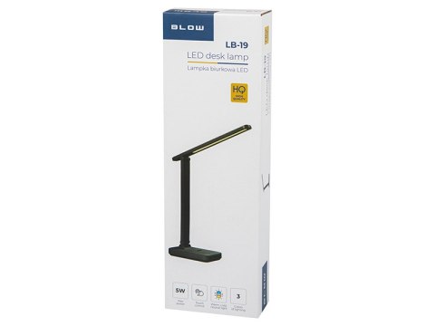 44-163# Lampka biurkowa led lb-19 czarna"