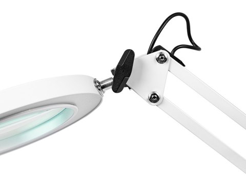 44-168# Lampka biurkowa led lb-23 biała z lupą