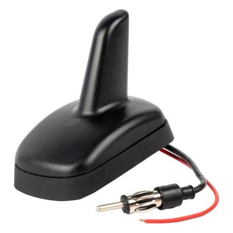 Antena samochodowa ze wzmacniaczem uniwersalna typu rekin z wtykiem din amio-04159