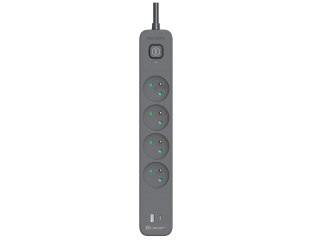 Listwa zasilająca antyprzepięciowa TRACER Power Line+ mobile ready 1.5 m (4 gniazda + 1x USB A+ 1x Type C, PD20W)