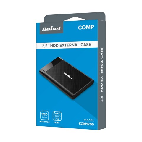 Obudowa dysku 2,5" SATA USB C 3.1 Rebel aluminiowa