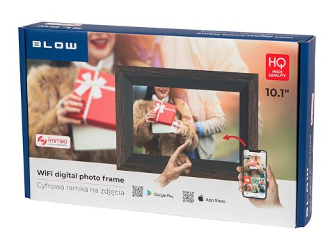 79-707# Cyfrowa ramka blow na zdjęcia frameo wifi 10,1" drewniana