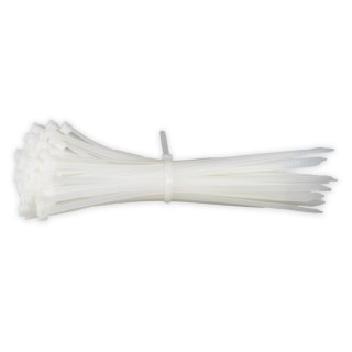 Opaski zaciskowe białe 4.8×200mm 100 szt. amio-04310