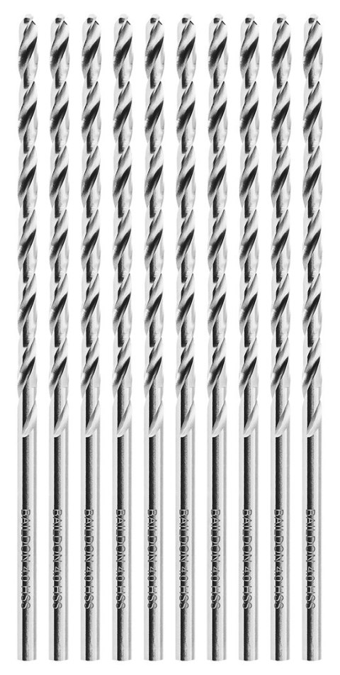 Wiertła do metalu Baildon BASIC DIN 340 RN NWKb 4 mm, HSS (S), 119-78 mm, wielokrotność 10