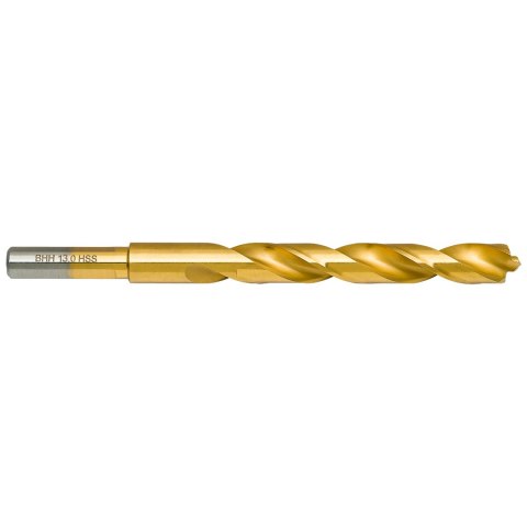 Wiertło do metalu Baildon DIN 338 RN 13 mm, HSS TiN (S), 151-101 mm (chwyt 3-płaszczyznowy)