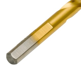 Wiertło do metalu Baildon DIN 338 RN 9,5 mm, HSS TiN (S), 125-81 mm (chwyt 3-płaszczyznowy)