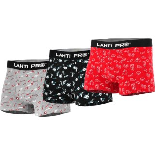 Bokserki męskie z druk. motywem mix, 3 pary, "xl", lahti