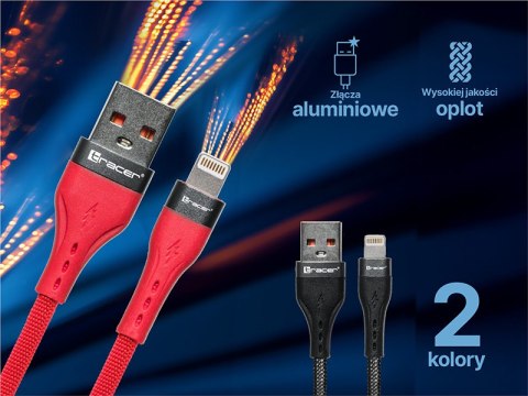 Kabel TRACER USB A - Lightning 1m BK