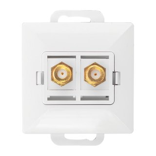 Gniazdo podw. typu F Pearl, TV/F-F/P2, biały
