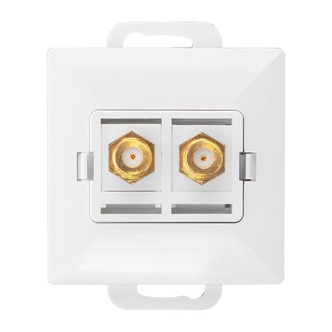 Gniazdo podw. typu F Pearl, TV/F-F/P2, biały