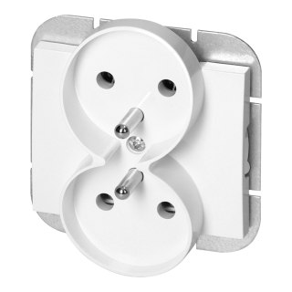 Gniazdo podwójne p/t 2x2P+Z Onyx, 16A, 250V, PT-6OR, biały