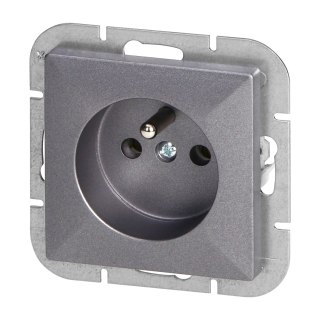 Gniazdo pojedyncze p/t 2P+Z Pearl, 16A, 250V, PT-16P, antracyt