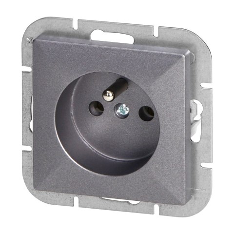 Gniazdo pojedyncze p/t 2P+Z Pearl, 16A, 250V, PT-16P, antracyt