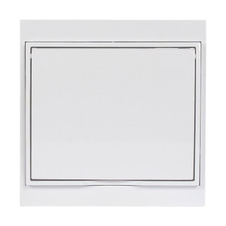 Gniazdo pojedyncze p/t 2P+Z, Schuko, bryzgoszczelne z klapką Luna, 16A, 250V, PT-17LH, biały
