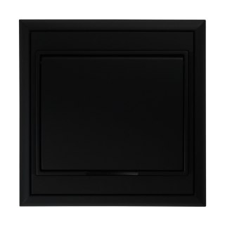 Gniazdo pojedyncze p/t 2P+Z, Schuko, bryzgoszczelne z klapką Luna, 16A, 250V, PT-17LH, czarny