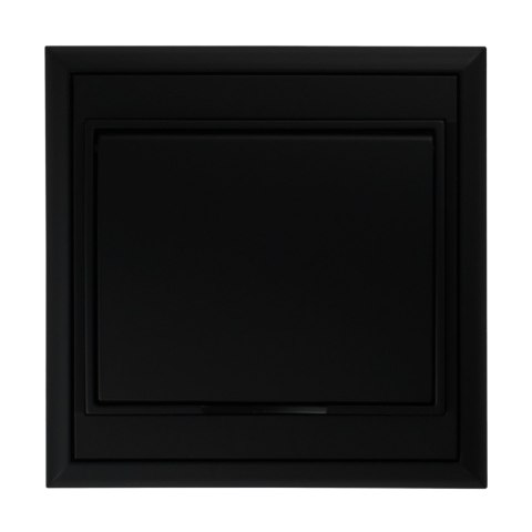 Gniazdo pojedyncze p/t 2P+Z, Schuko, bryzgoszczelne z klapką Luna, 16A, 250V, PT-17LH, czarny
