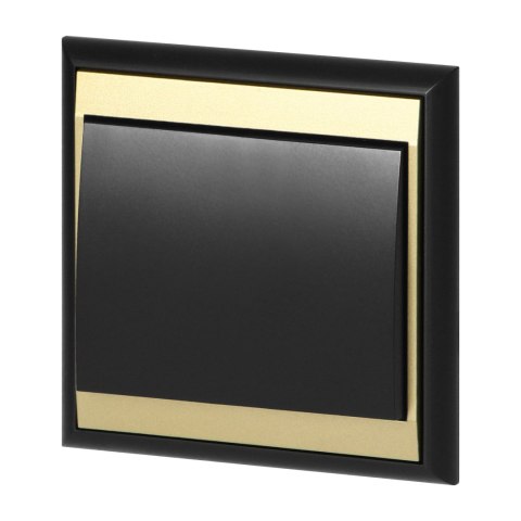 Łącznik p/t schodowy Luna, 10A, 250V, WP-5L, czarny/złoty