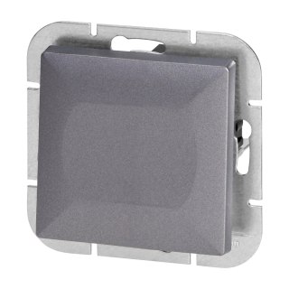 Łącznik p/t schodowy Pearl, 10A, 250V, WP-5P, antracyt
