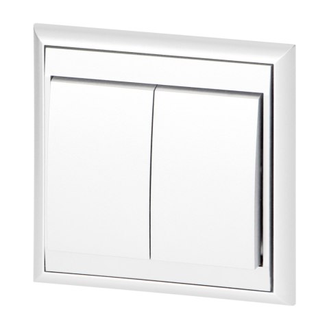 Łącznik p/t świecznikowy Luna, 10A, 250V, WP-2L, biały