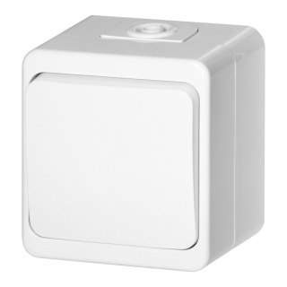 Łącznik zwierny n/t 10A, 250V, światło/dzwonek IP44, SMART, biały