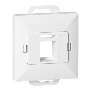 Płytka czołowa + 1xRJ45 Pearl, PC+ARJ45/P1, biały