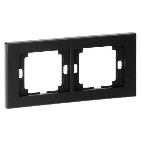 Ramka podwójna Onyx, Ra-2O, czarny