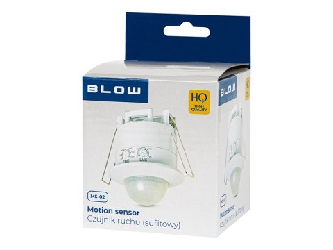 71-592# Czujnik ruchu blow ms-02 sufitowy 360° podtynkowy biały