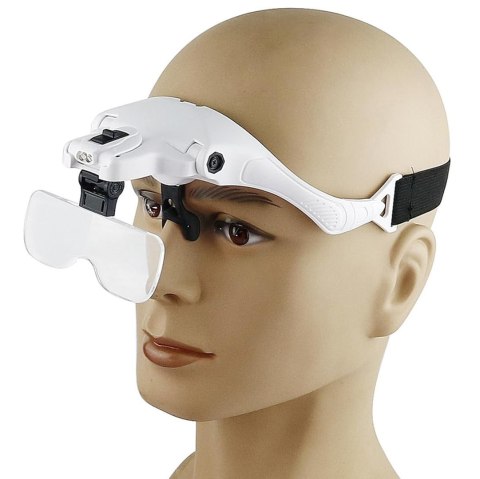 DA351 Okulary lupa nagłowna 2xled